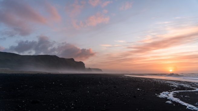 Iceland black sand beach